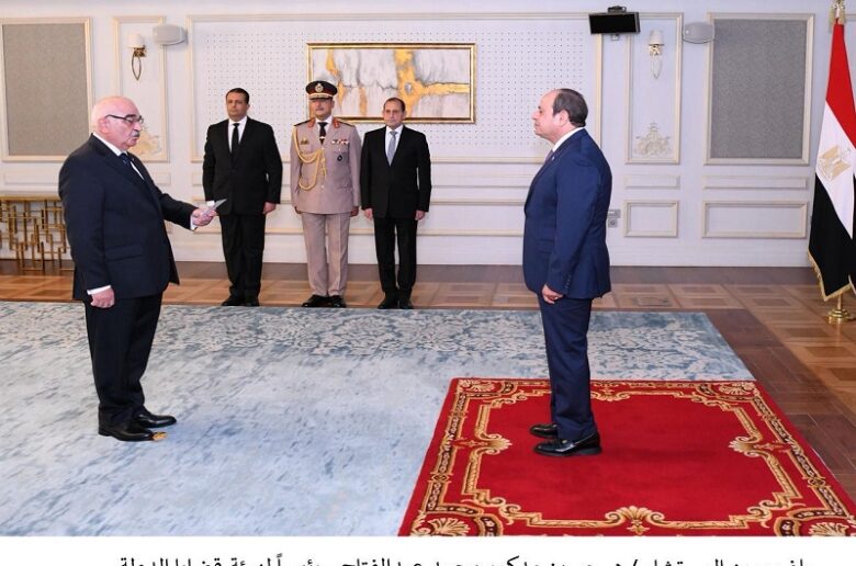 المستشار حسين مدكور يؤدي اليمين أمام السيسي رئيسًا لهيئة قضايا الدولة