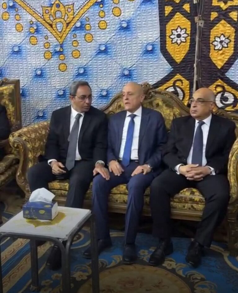 وزير العدل يقدم واجب العزاء لأسرة المستشارة سهام الأنصارى فى قرية الخطارة بقنا