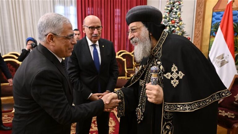 البابا تواضروس يستقبل رئيس وأعضاء مجلس القضاء الأعلى والنائب العام.. للتهنئة بالعيد