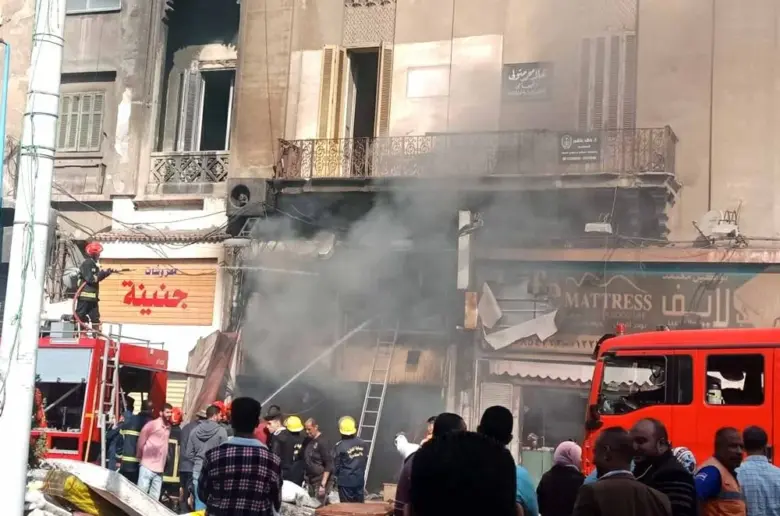 النيابة العامة تكشف أسباب حريق محل ملابس شارع شبرا الخيمة بالقليوبية