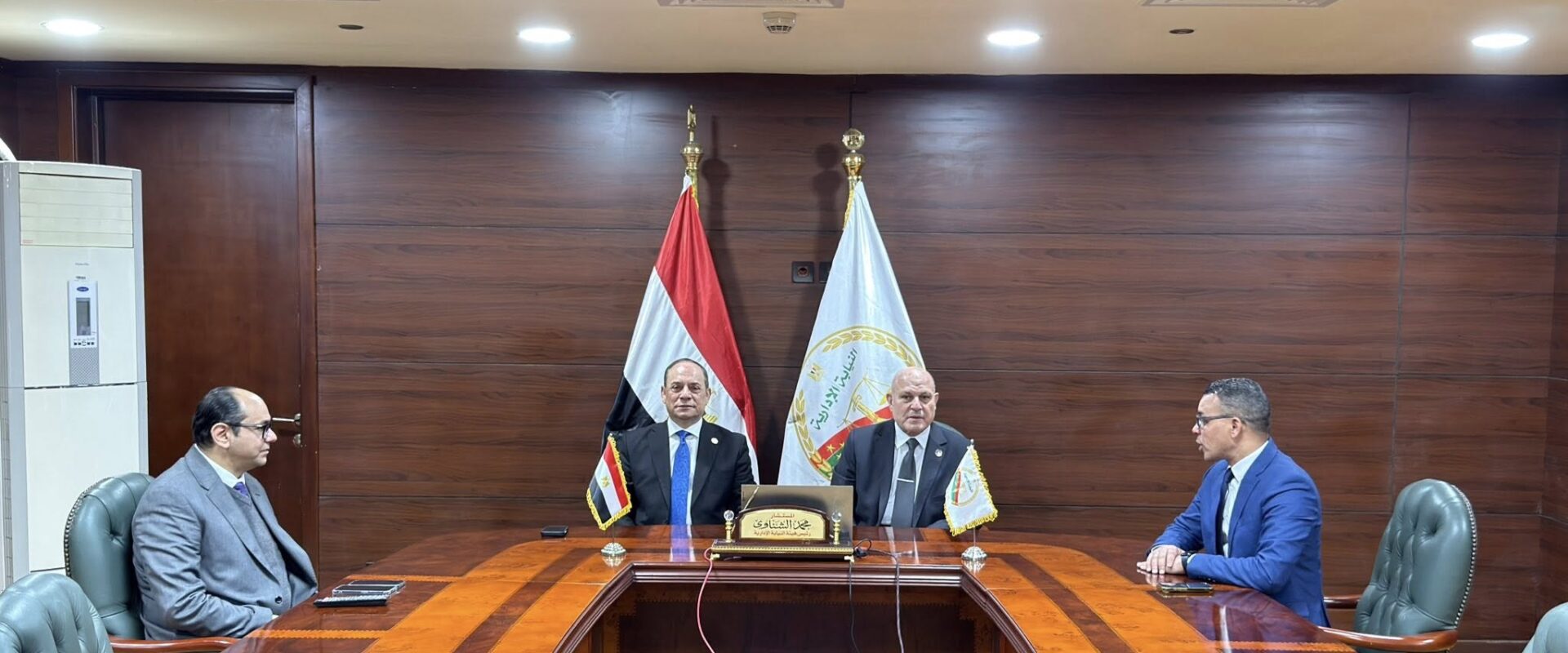 رئيس النيابة الإدارية يفتتح منظومة التحول الرقمي بنيابة الاتصالات والدفاع .. صور