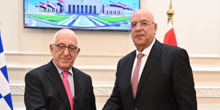 المستشار هشام بدوي رئيس مجلس النواب يلتقي رئيس البرلمان اليوناني